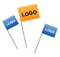 Printed Marking Flags - Wire Staff Printed Marking Flags - Wire Staff