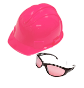 Pink and Red Safety Gear Pink and Red Safety Gear