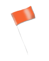 Plain Plastic Staff Marking Flags