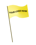 Printed Marking Flags - Wire Staff