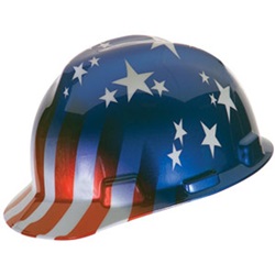 MSA V-Gard Hard Hat- American Stars and Stripes 10052945MSA