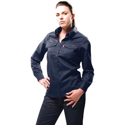 Benchmark Flame Resistant Long Sleeve Shirt for Women- Navy BEN-1006FR-Navy
