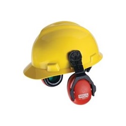 MSA left/Right 28dB Cap Mount Earmuffs - Yellow 10087428MSA