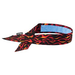 Ergodyne Chill-Its 6705CT Cooling Bandana with Towel & Velcro Closure - Flames ERGO-6705CT-Flames