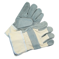 MCR Safety Regular Shoulder Glove - Gray with Blue hem 1411B