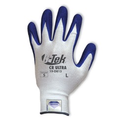 G-Tek CR Ultra, White Dyneema with Blue Latex Coated Palm 19-D813