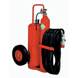 Badger 125lb Purple K Fire Extinguisher Cartridge Operated Wheeled Unit 19915B