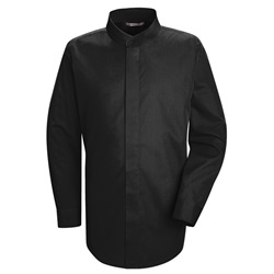 Linden Grey Banded Collar Summit Shirt Black 1P30BK