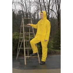 Falcon Premium 3- Piece Rainsuit with Jacket, .35MM PVC in Yellow 201-350-Yellow