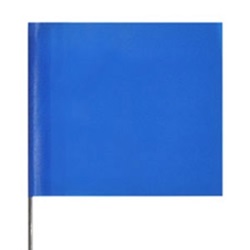 Presco Plain Wire Staff Marking Flags - 2x3 - Blue - 18 inch Staff - 100 Bundle 2318B-100