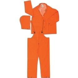 MCR Safety 3 Piece Orange Rain Suit 2413