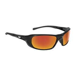 Bolle Shadow Safety Glasses - Black Frame - Red Mirror Lens 253-SW-40159