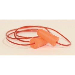 Safety Gear Corded Ear Plugs, Soft Polyurethane Foam, Orange, NRR 32 db, Individually Wrapped 265-100C