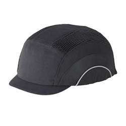 JSP HardCap A1+ Bump Cap - Baseball Cap Style - Micro 1 inch Brim - Black 282-ABM130-11
