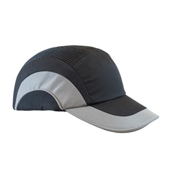 JSP ABR170 HardCap A1+ Baseball Bump Cap - Standard Brim - Black/Gray 282-ABR170-12