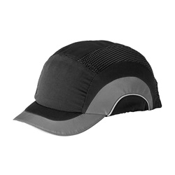 JSP ABG150 HardCap A1+ Baseball Bump Cap - Short Brim - Black/Gray 282-ABS150-12