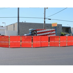 Tenax Limit Modular Barrier Systems - 40 in X 40 in - Orange - Galv. Frame 2A120057