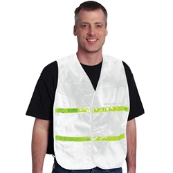 PIP 300-1511 Polyester Non-ANSI Incident Command Vest - White 300-1511