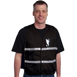 PIP 300-2502 Cotton/Polyester Non-ANSI Incident Command Vest - Black 300-2502