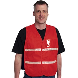 PIP 300-2508 Cotton/Polyester Non-ANSI Incident Command Vest - Red 300-2508