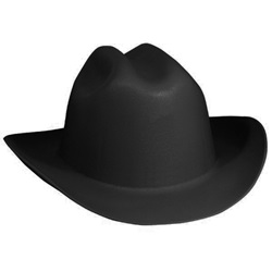 Black Cowboy Style Hard Hat - Western Outlaw 3007313