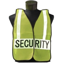 Security Safety Vest - Lime with White Stripes 3011628JS