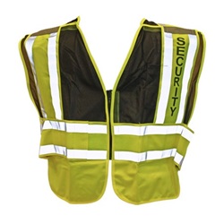ANSI 207-2006 Class 2 Black Public Safety Vest, SECURITY Logo on front and back 302-PSV-BLK
