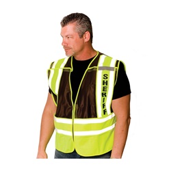 ANSI 207-2006 Class 2 Public Safety Vest - Sheriff 302-PSV-BRN