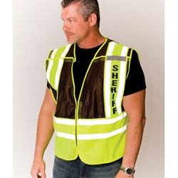 ANSI 207-2006 Class 2 Public Safety Vest - Sheriff 302-PSV-BRN