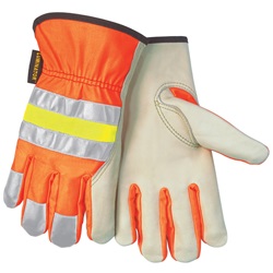 Memphis Luminator Hi-Vis, Orange Reflective Fabric Back Glove 32111