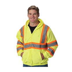 ANSI Class 3 Premium Hooded Sweatshirt with Contrast Tape 323-HSSPLY