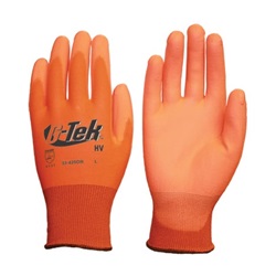 G-tek HV Urethane Coated Palm and Fingers Hi-Vis Yellow Coating 33-425OR