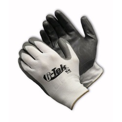 G-Tek NN, Solid Nitrile on White Nylon, Coated Palm and Fingers 34-225