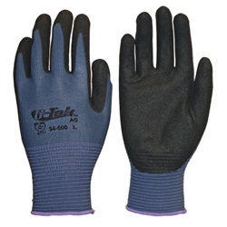 G-Tek AG Black Nitrile with MicroSurface Grip Purple Nylon 34-500