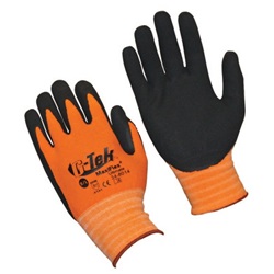 G-Tek Maxiflex Ultimate by ATG Black Nitrile with Nylon Hi-Vis Orange Liner 34-8014