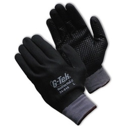 G-Tek Maxiflex Endurance Seamless Knit, Nitrile Dotted Palm Black, 15 Gauge 34-846