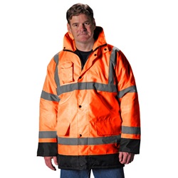 PIP Class 3 Waterproof Insulated Winter Coat - Orange 343-1755-OR
