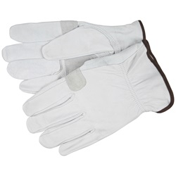 MCR Safety Grain Goatskin Driver - Split Goatskin Double Palm Glove 3613DP