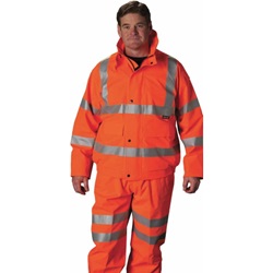 Gore-Tex High-Visibility Bomber Jacket, ANSI Class 3, Hi-Vis Orange, PANTS SOLD SEPARATELY 370-1100