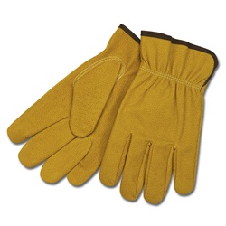 MCR Safety Synthetic Pig Grain Driver, Keystone Thumb Glove- Yellowith Gold 3720