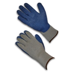 G-Tek Cotton/Polyester, Blue Latex Crinkle Grip, Regular Grade 39-C1305