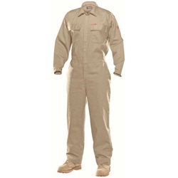 BenchMark Flame Resistant Beige Feather Weight Coveralls BEN-4014FR-Beige
