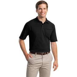 Jerzees 436MP SpotShield Jersey Knit Sport Shirt with Pocket 436MP-Black