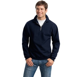 Jerzees 4528M Super Sweats 1/4-Zip Sweatshirt with Cadet Collar 4528M-Navy
