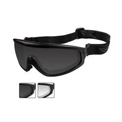 Wiley X CQC Glasses/Goggles - Matte Black Frame - Grey & Clear Lenses 491