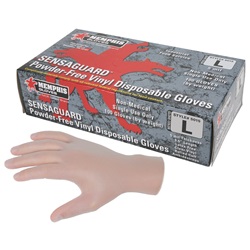 Memphis 5015 Sensaguard Disposable Vinyl Industrial Grade Gloves - Powder Free - Clear - 5 Mil 5015