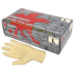 Memphis SensaTouch Latex Disposable, Medical Grade, Powder Free Gloves 5045