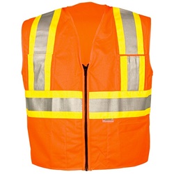 OK-1 ANSI Class 2 Solid Orange Surveyors Vest 5050504