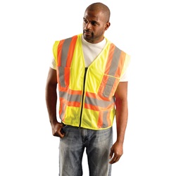 OK-1 5050505 Class 2 Classic Mesh Two-Tone Vest - Yellow/Lime 5050505