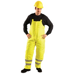 OK-1 5055006 Class E Classic Cold Weather Bib Overalls - Yellow/Lime 5055006
